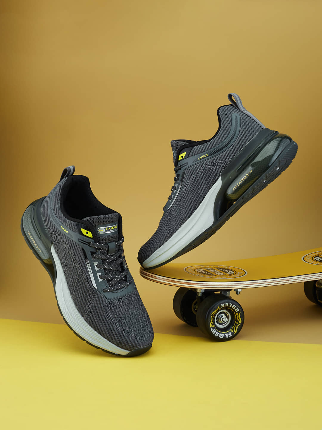 Campus CANVA Dark Grey Men's Sports Running Shoes - Sports Shoes | Buy online on ZillyBuy