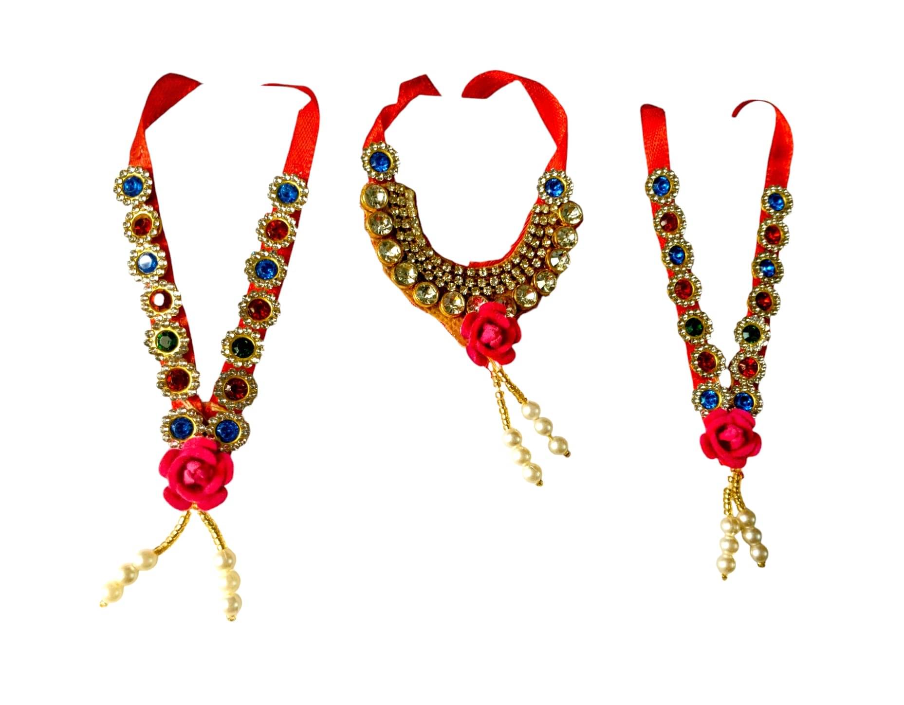     			Cherry Tree Durga Mata Multicolor Crystal Jewellery ( Pack of 3 )