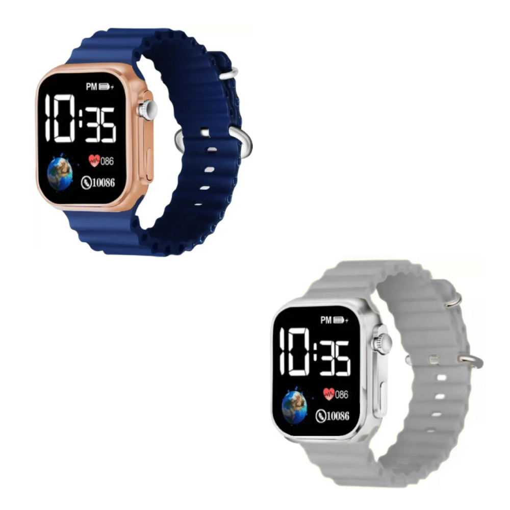 DECLASSE Blue Rubber Digital Womens Watch