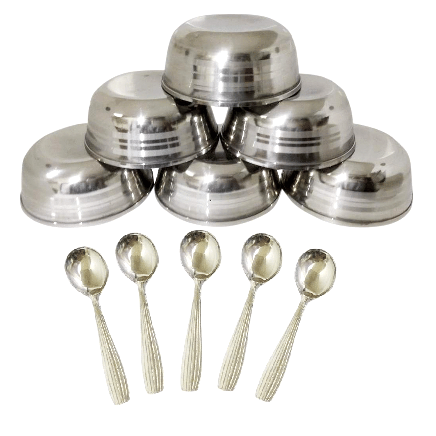 Dynore Soup Serving Set Stainless Steel Soup Bowl 220 mL ( Set of 12 ) Dynore Soup Serving Set Stainless Steel Soup Bowl 220 mL ( Set of 12 )