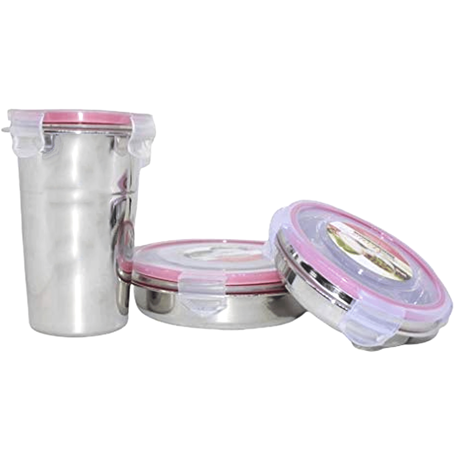     			Dynore Stainless Steel Lunch Box 3 - Container ( Pack of 3 )