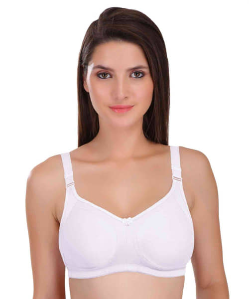 Featherline Cotton Blend Non Padded Women's Everyday Bra ( White )