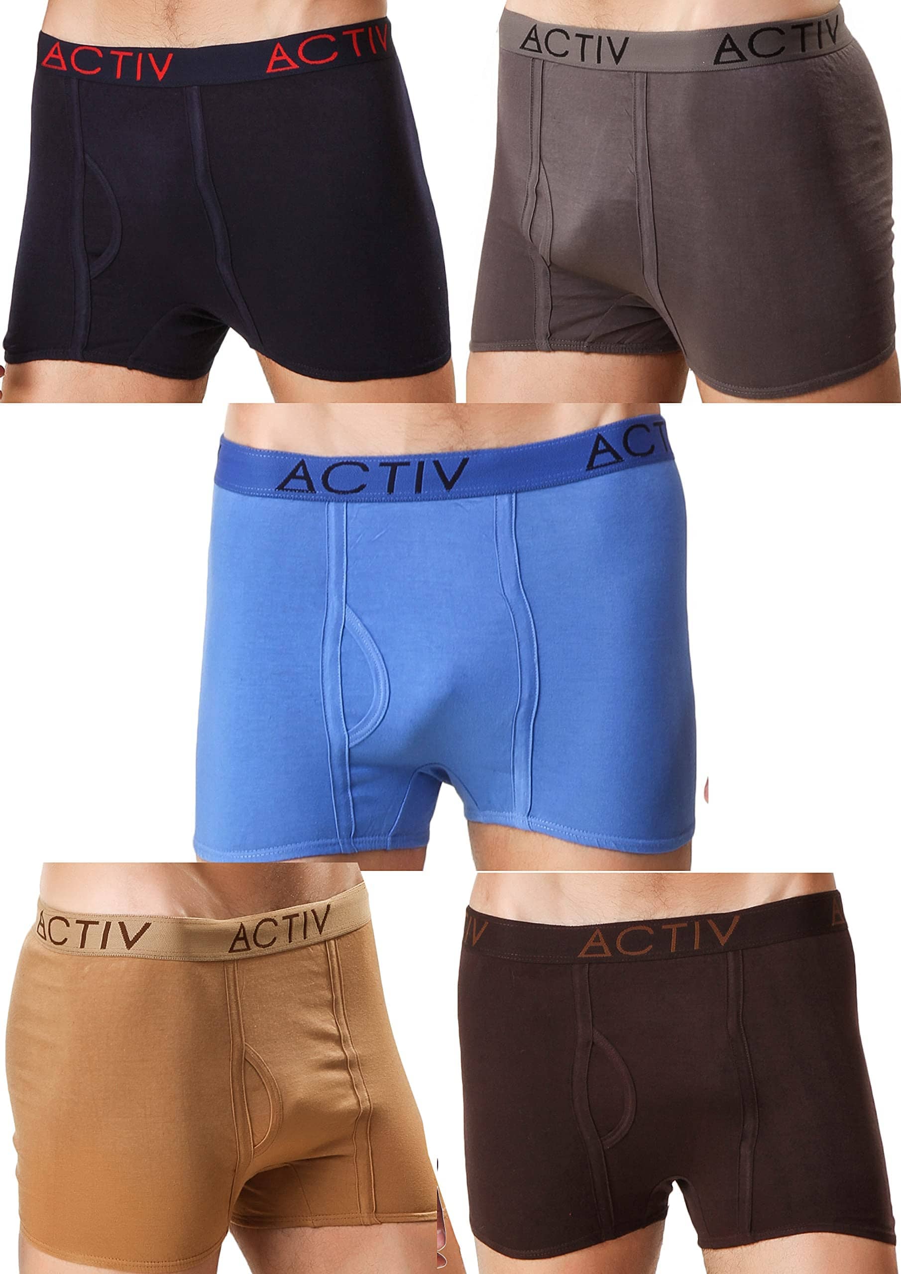 HAP Pack of 5 Cotton Trunks For Men's ( Multicolor )
