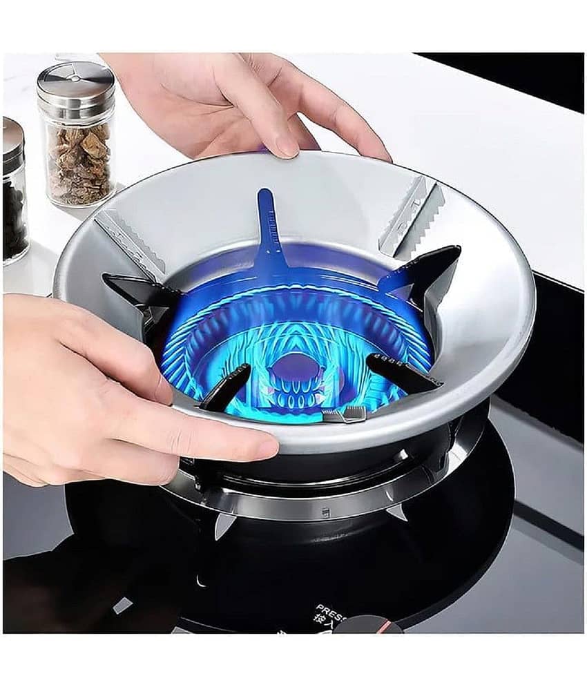 HINGOL Gas Stove Stand Round Burner Stand, Glass top Gas Saver Jail Home Stove Fire & Windproof Energy Saving Stand - Sports and Fitness Equipment | Buy online on ZillyBuy
