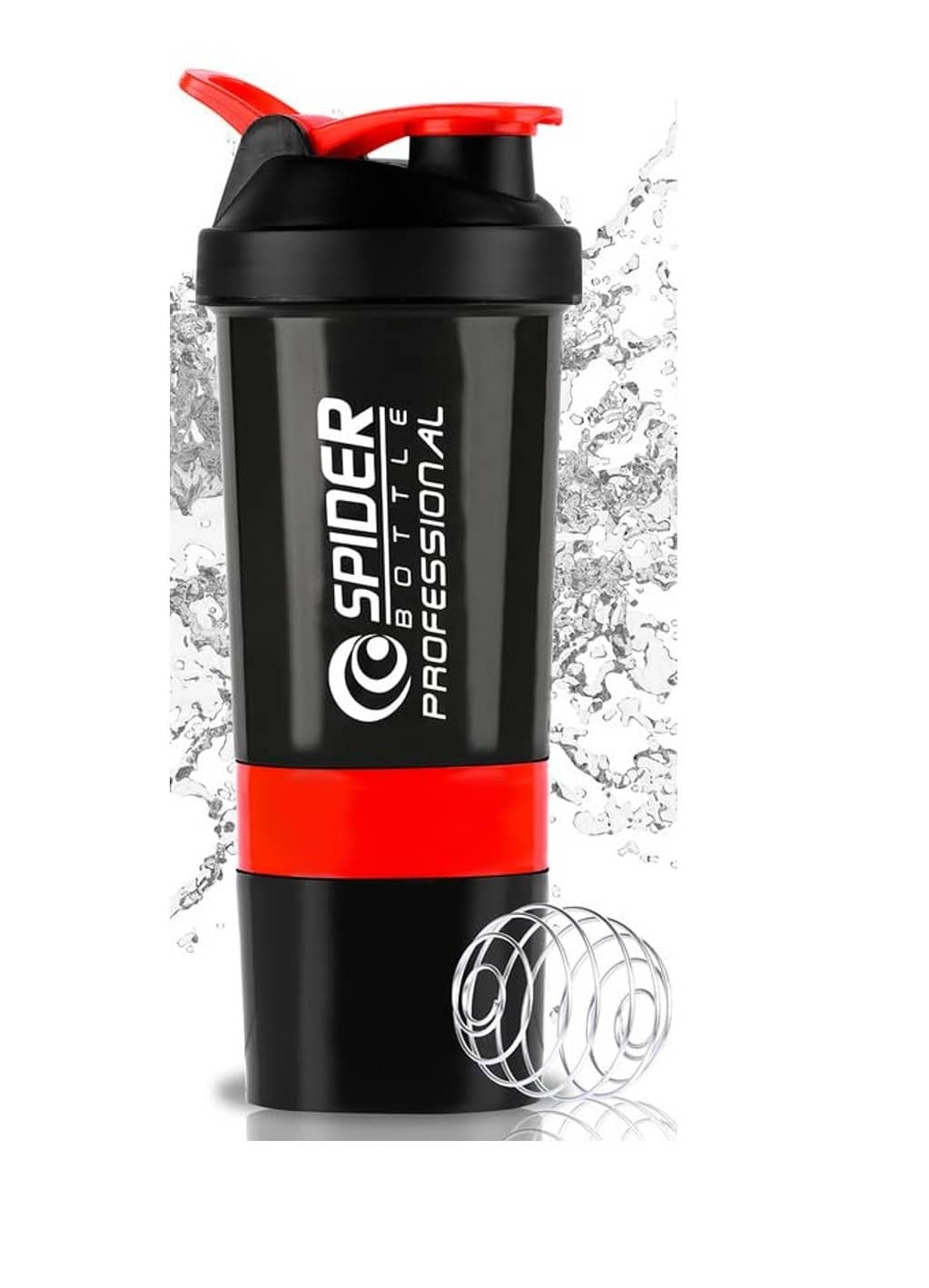 HORSE FIT Gym Spider Shaker Bottle 500ML| Shakers For Protein Shake With 2 Storage Compartment | Leakproof Gym Protein Shaker For Post And Pre-Workout Drink | 100% Bpa Free(Multicolor) - Sports and Fitness Equipment | Buy online on ZillyBuy
