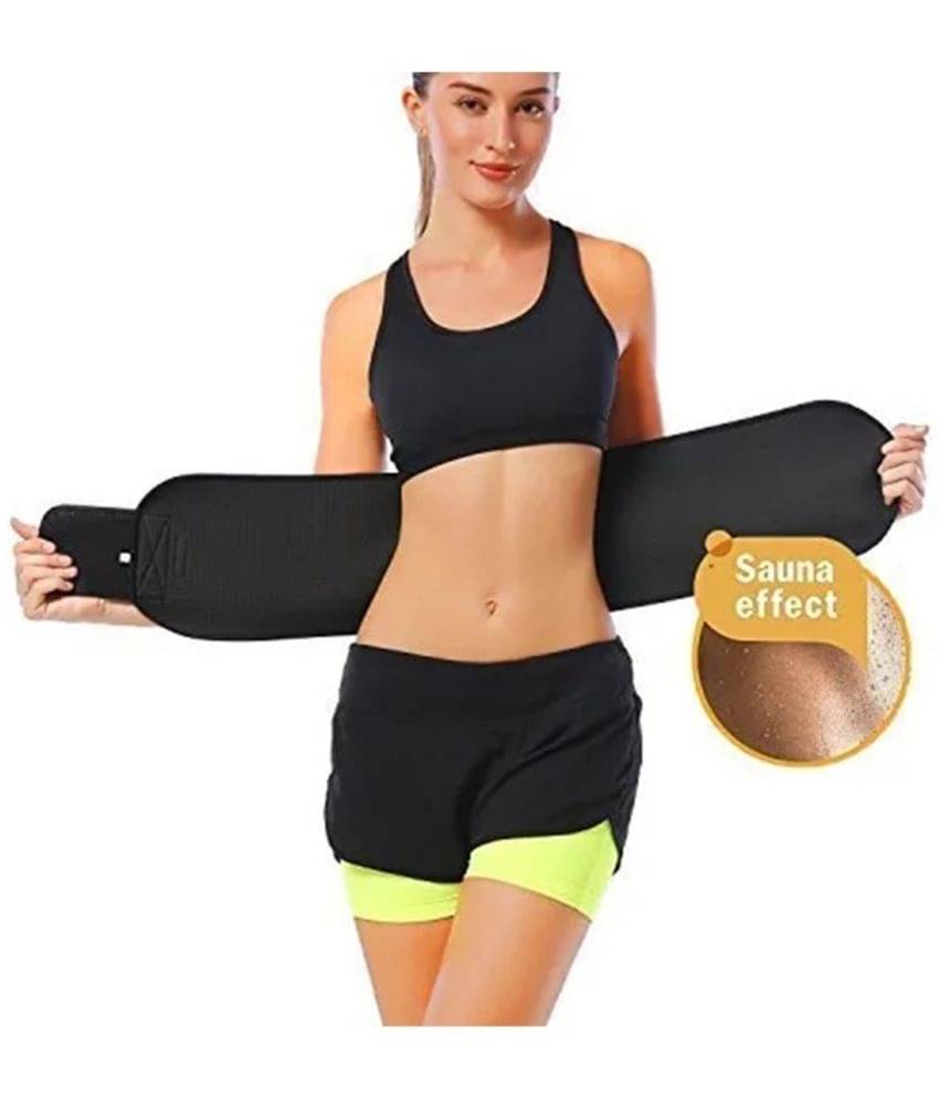     			HORSE FIT Sweat Slim Belt for Men and Women, Sauna Waist Trainer for Belly Fat Burning, Tummy Belt Shapewear for Healthy, Weight Loss, Lower Back Posture (Free Size)
