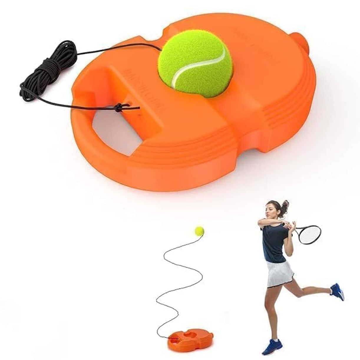 HORSE FIT Tennis Trainer Rebound Ball with String Solo Tennis Trainer Set Self Tennis Practice Ball with String Cricket Trainer Rebound Ball with Rope Fill Sand or Water (Multicolor) - Sports and Fitness Equipment | Buy online on ZillyBuy