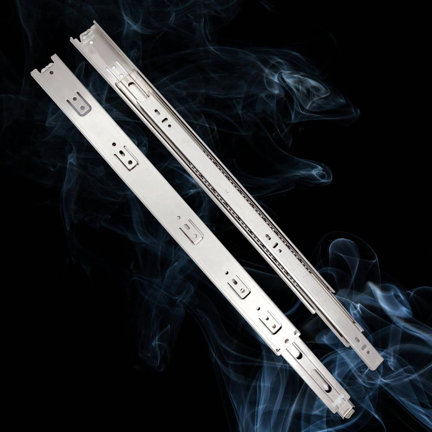 Harrison Telescopic Ball Bearing Slide 1585 | Drawer Channel Stainless Steel | 18 inch Soundless Modular Kitchen Drawer Slides | Rust Free | Load bearing capacity 35 kg | Furniture Hardware Harrison Telescopic Ball Bearing Slide 1585 | Drawer Channel Stainless Steel | 18 inch Soundless Modular Kitchen Drawer Slides | Rust Free | Load bearing capacity 35 kg | Furniture Hardware