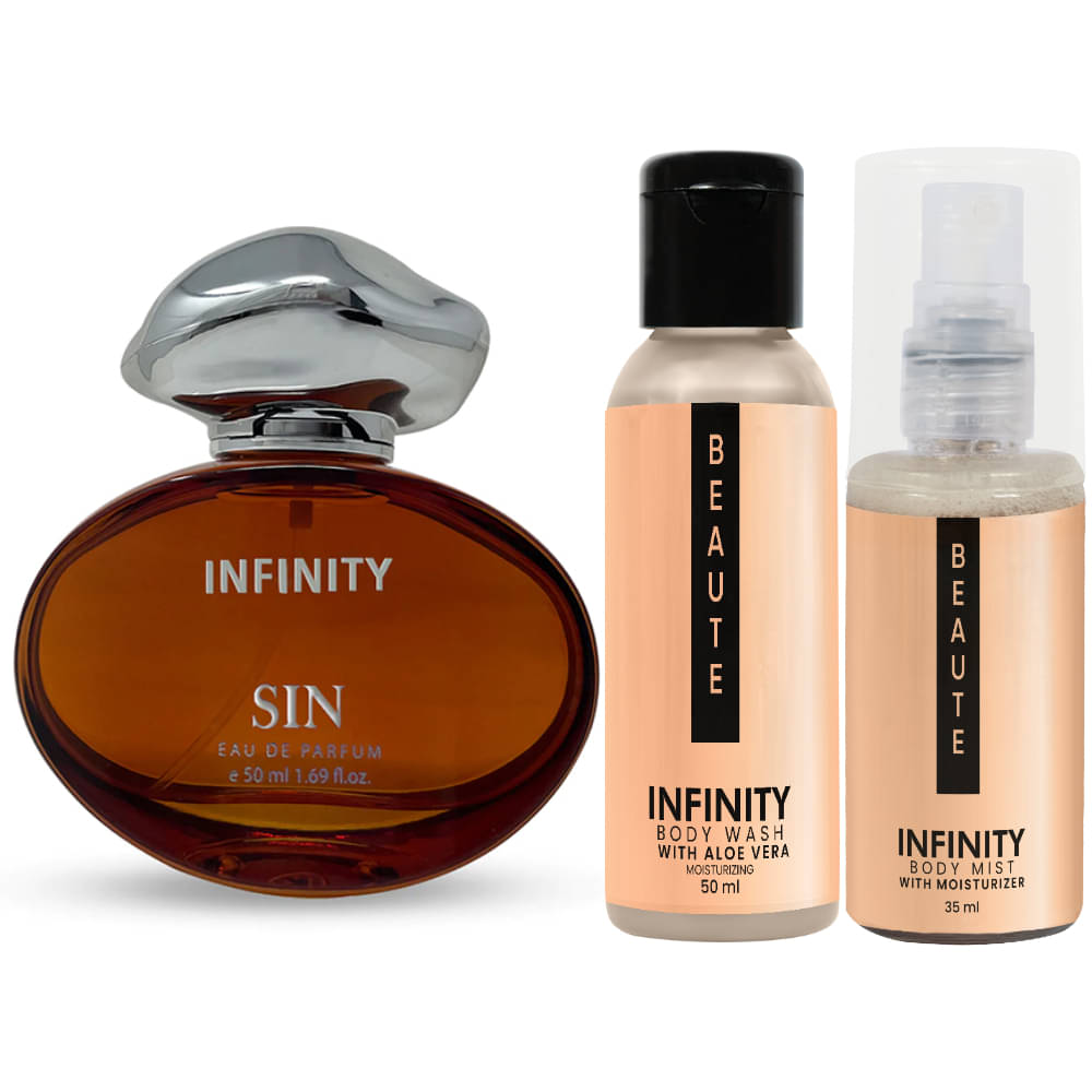     			Infinity Bare EDP Perfume 100ml, Beaute Body Wash 50ml, Beaute Body Mist 35ml Pack of 3