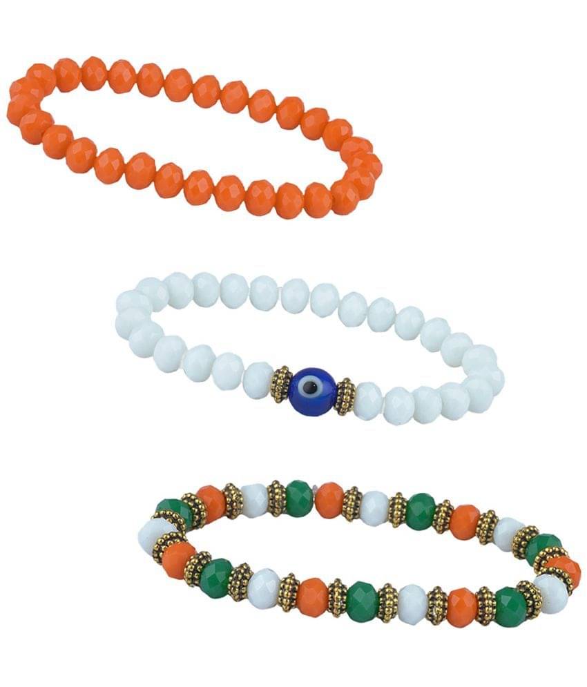 JFL - Jewellery For Less Multicolor Bracelet ( Pack of 3 ) JFL - Jewellery For Less Multicolor Bracelet ( Pack of 3 )
