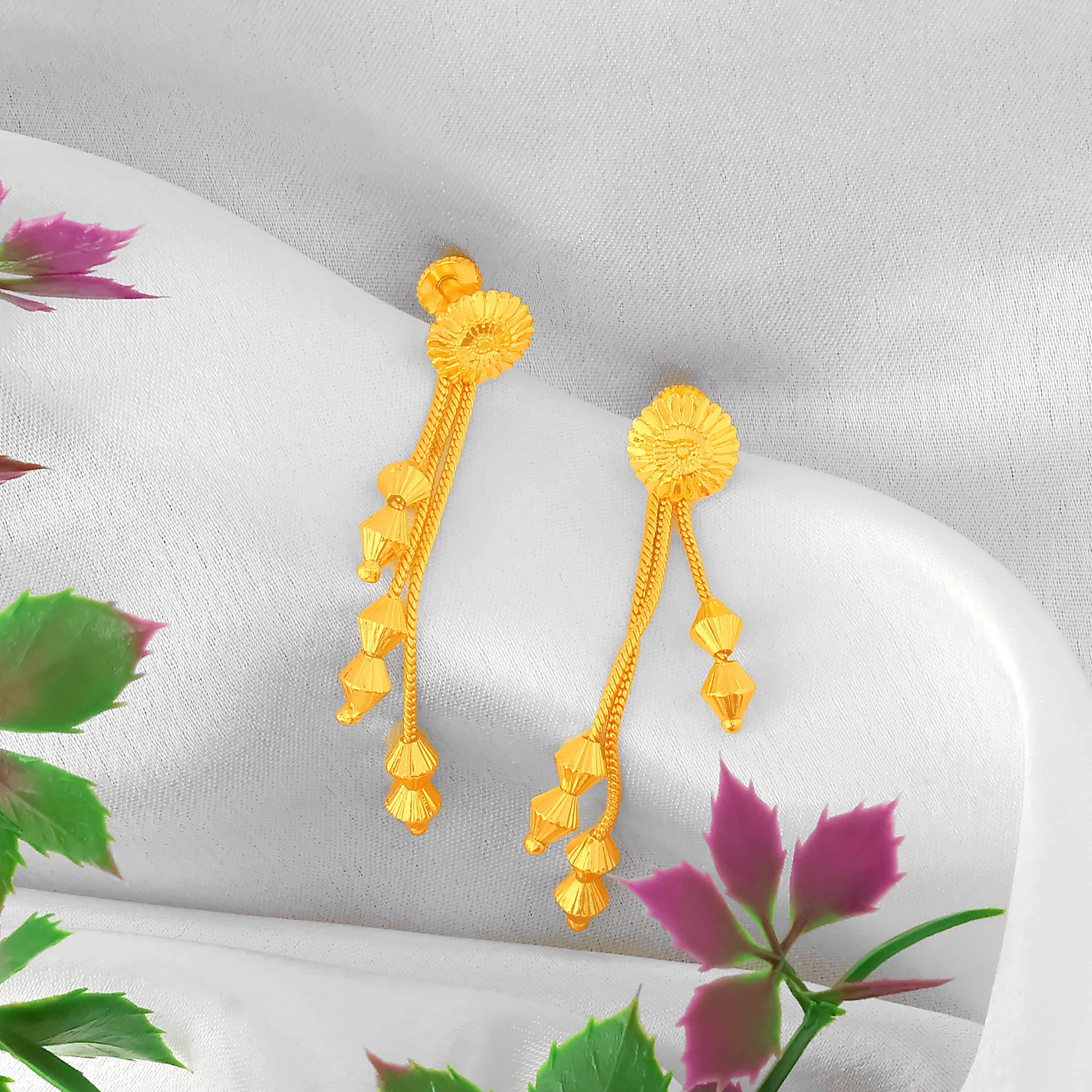 LUV FASHION Gold Drop Earrings ( Pack of 1 ) - Earrings | Buy online on ZillyBuy