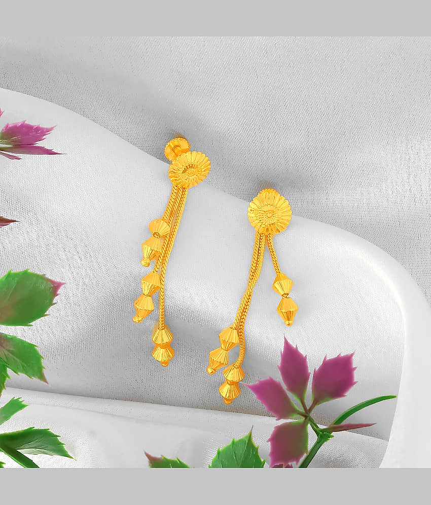 LUV FASHION Gold Drop Earrings ( Pack of 1 ) - Earrings | Buy online on ZillyBuy
