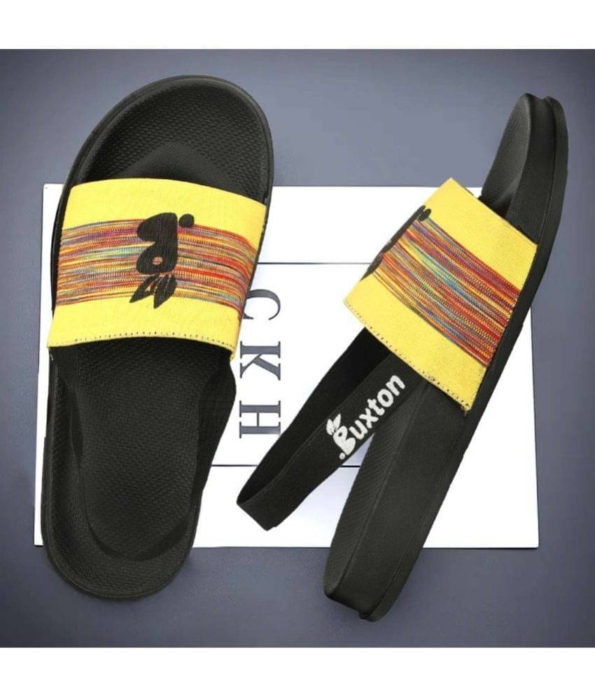     			LYO EAGER - Yellow Men's Floater Sandals