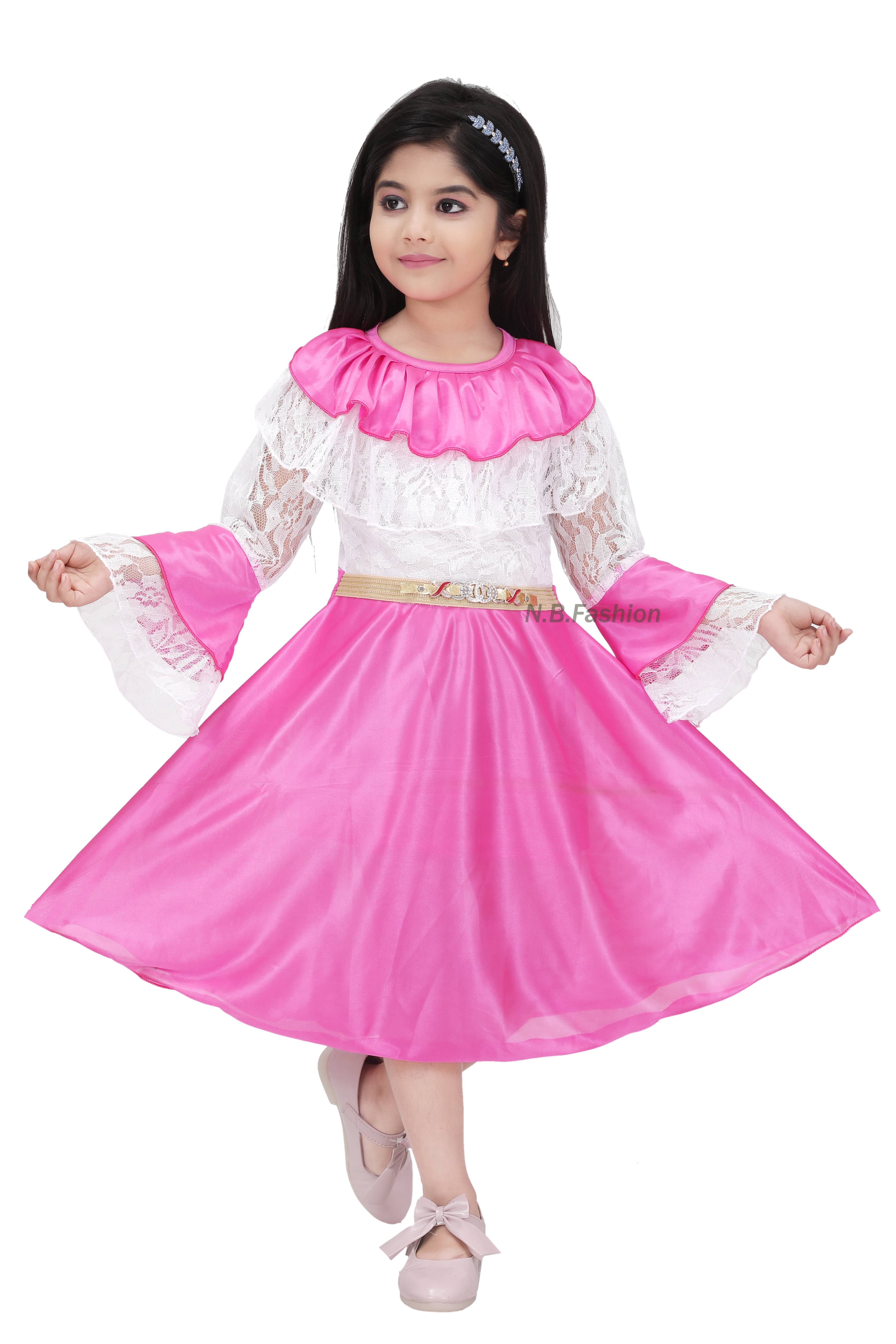 NIPU CREATION Cotton Blend A-line Dress For Girls ( Pack of 1 , Multicolor ) NIPU CREATION Cotton Blend A-line Dress For Girls ( Pack of 1 , Multicolor )