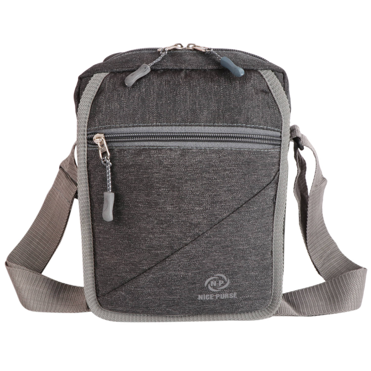Nice Purse Grey Solid Messenger Bag - Handbags | Buy online on ZillyBuy