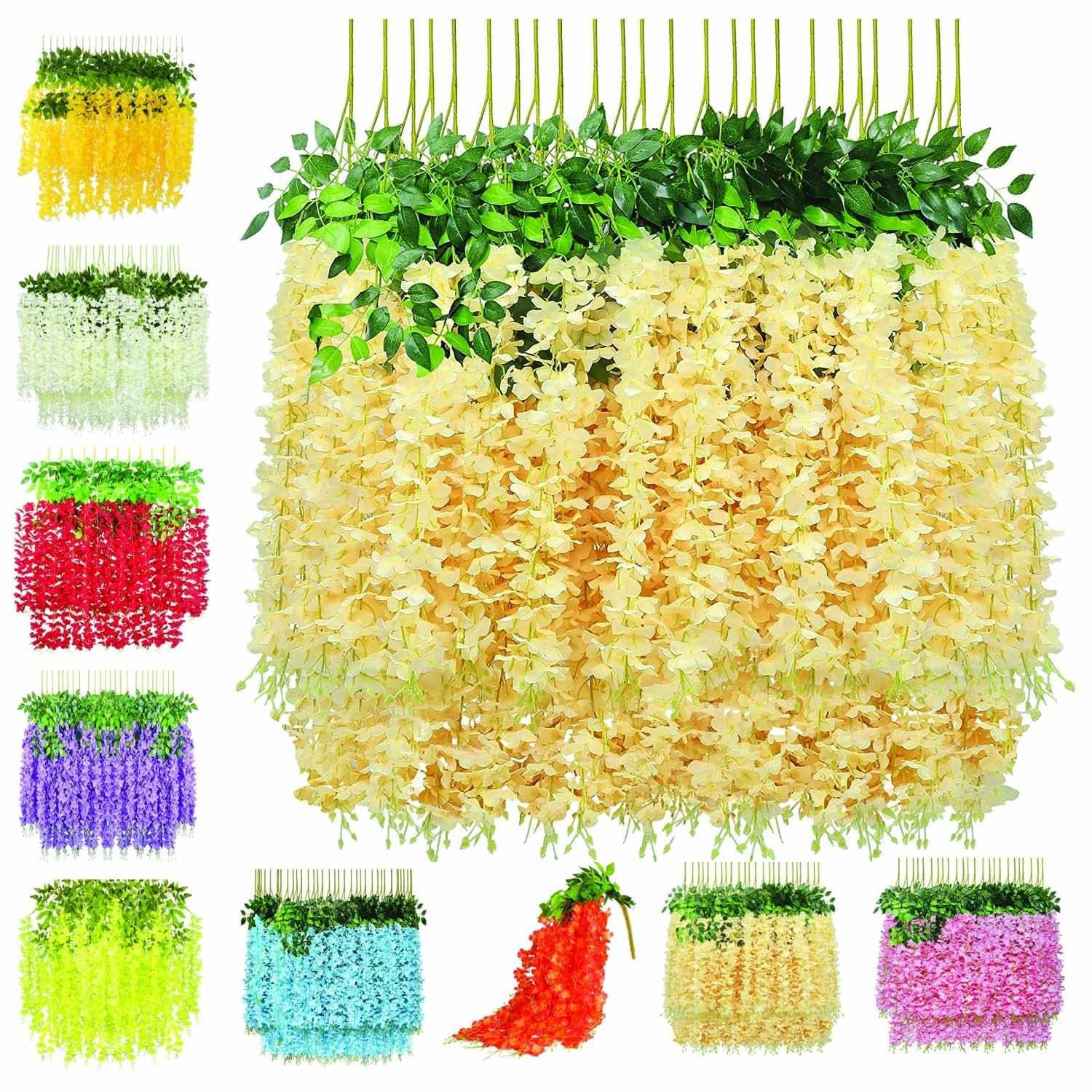     			RealPBR - Peach Wild Artificial Flower ( Pack of 13 & More )
