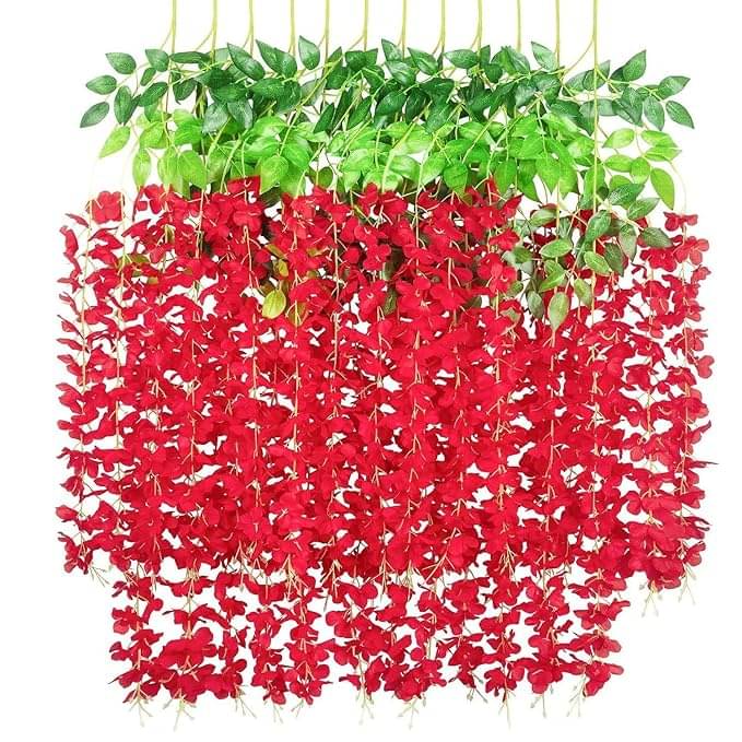     			RealPBR - Red Wild Artificial Flower ( Pack of 4 )