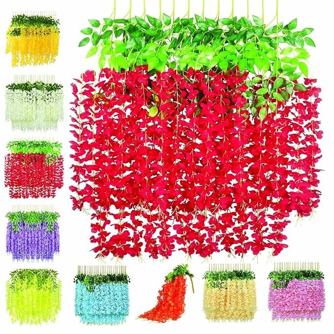     			RealPBR - Red Wild Artificial Flower ( Pack of 6 )