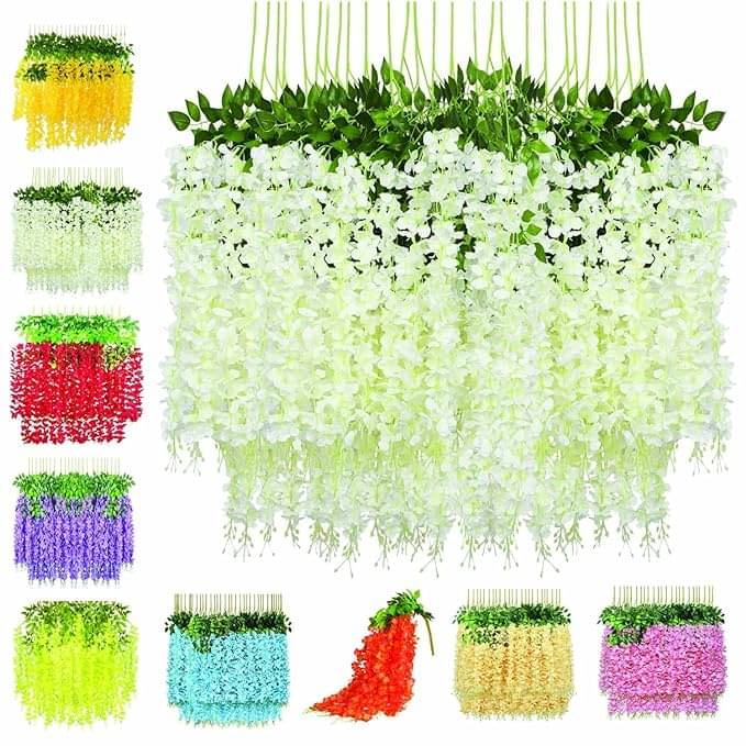     			RealPBR - White Wild Artificial Flower ( Pack of 6 )