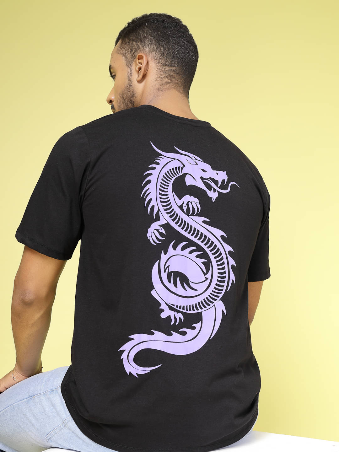     			Rigo Pack of 1 Cotton Oversized Fit Men's T-Shirt ( Black )