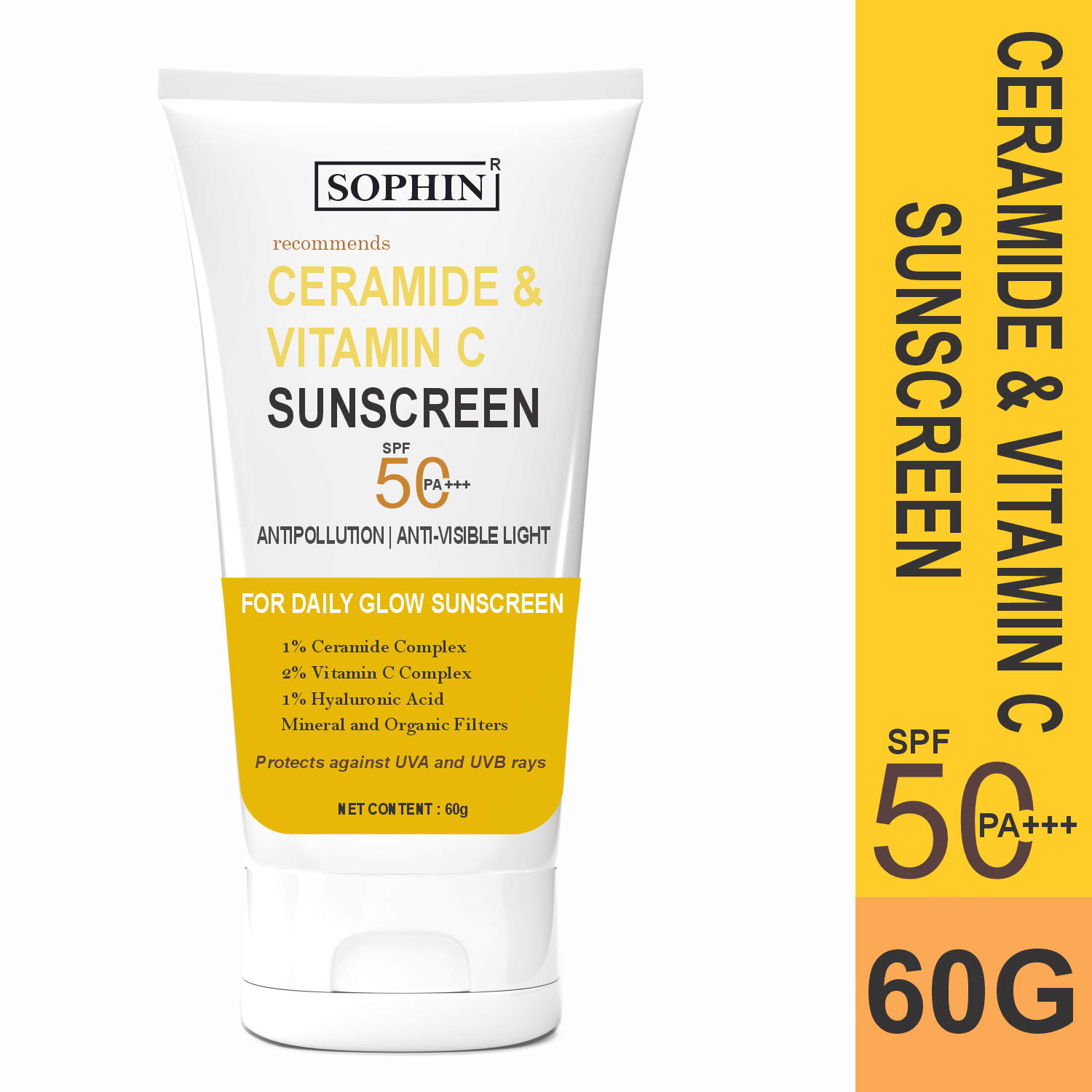 SOPHIN SPF 50 Sunscreen Cream For All Skin Type ( Pack of 1 )