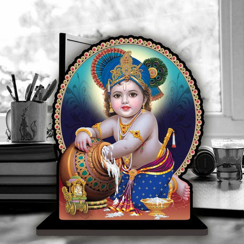     			Saf Wood Lord Krishna Idol ( 28 cm )