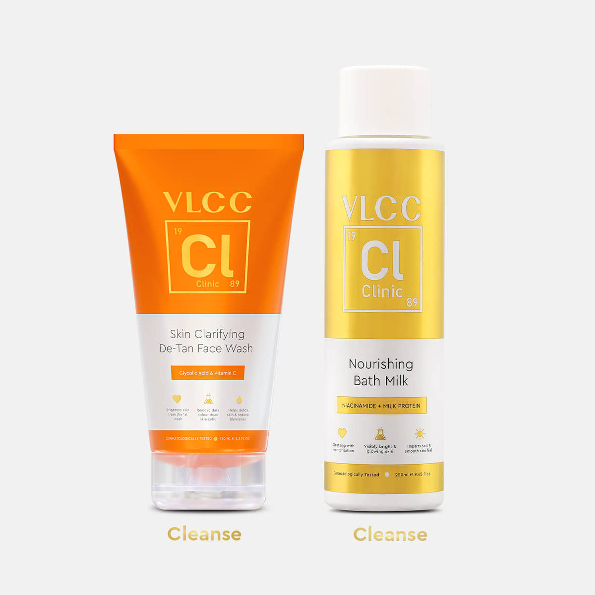 VLCC Clinic Bright Skin & Beautiful Combo - De-Tan Face Wash & Nourishing Bath Milk (Pack Of 2) VLCC Clinic Bright Skin & Beautiful Combo - De-Tan Face Wash & Nourishing Bath Milk (Pack Of 2)
