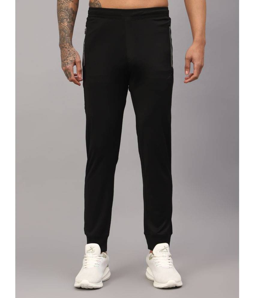 Vector X Black Polyester Men's Sports Joggers ( Pack of 1 ) Vector X Black Polyester Men's Sports Joggers ( Pack of 1 )