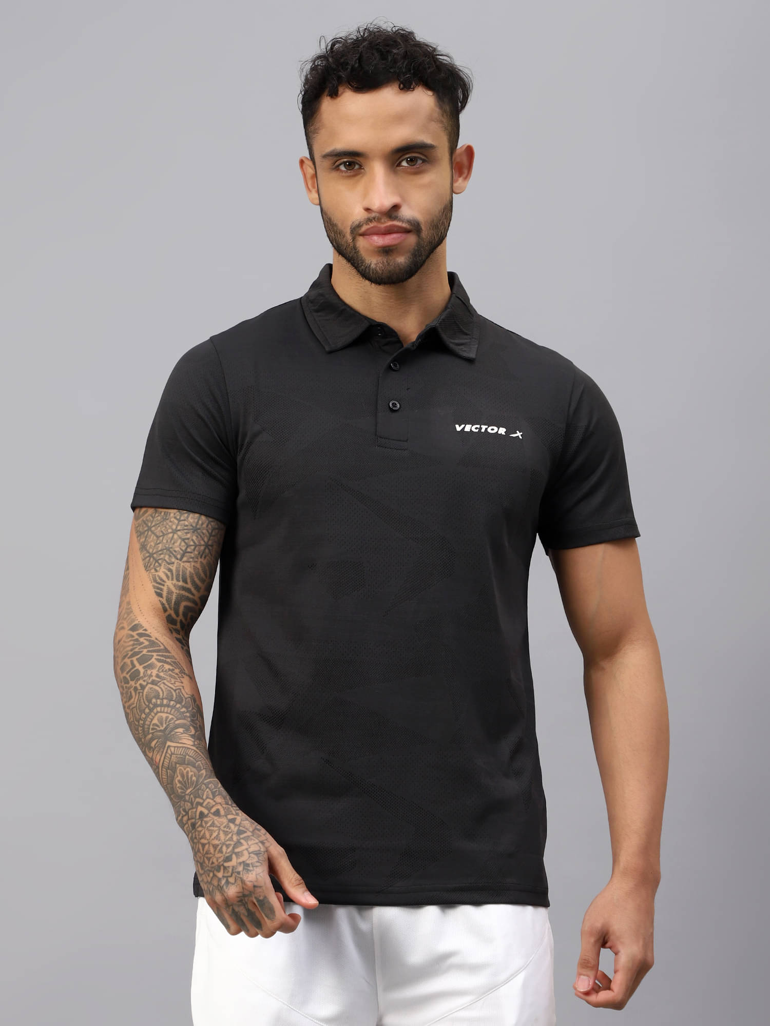 Vector X Black Polyester Regular Fit Men's Sports Polo T-Shirt ( Pack of 1 ) Vector X Black Polyester Regular Fit Men's Sports Polo T-Shirt ( Pack of 1 )
