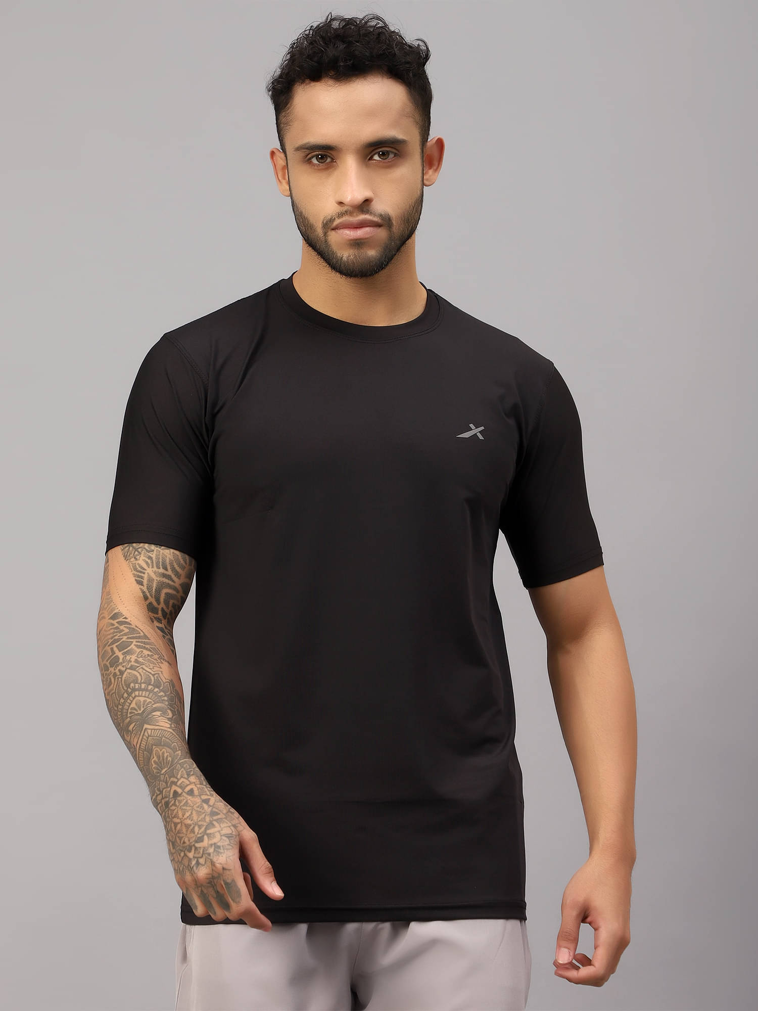     			Vector X Black Polyester Regular Fit Men's Sports T-Shirt ( Pack of 1 )