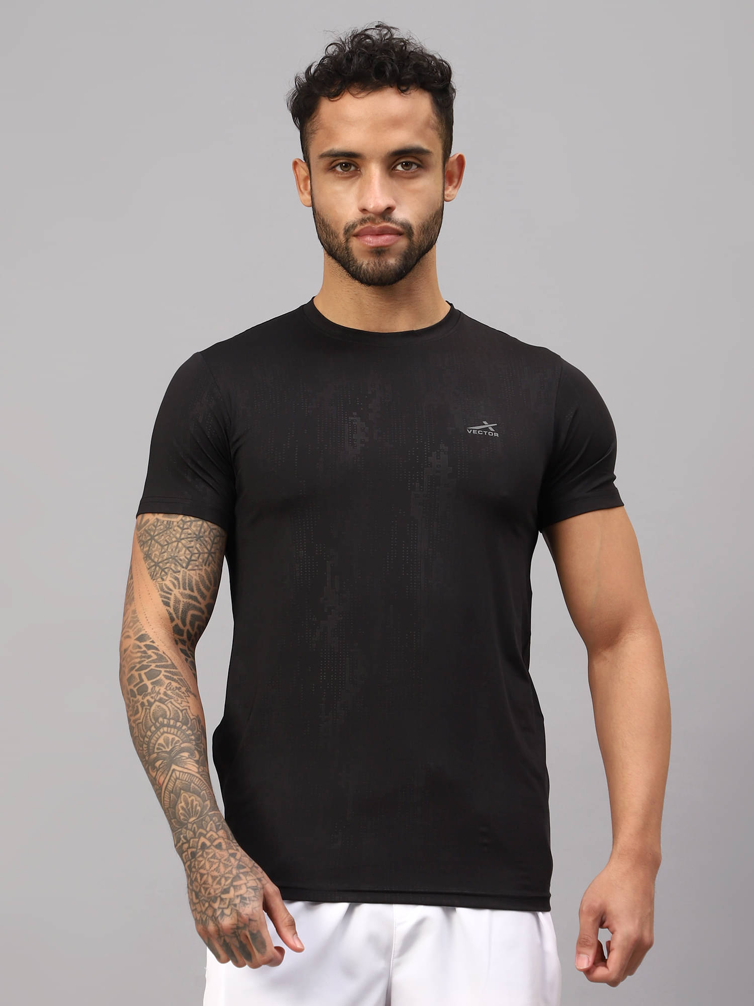 Vector X Black Polyester Regular Fit Men's Sports T-Shirt ( Pack of 1 ) Vector X Black Polyester Regular Fit Men's Sports T-Shirt ( Pack of 1 )