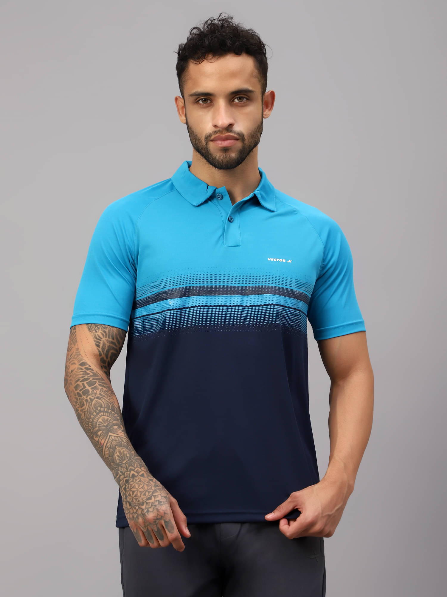     			Vector X Navy Polyester Regular Fit Men's Sports Polo T-Shirt ( Pack of 1 )