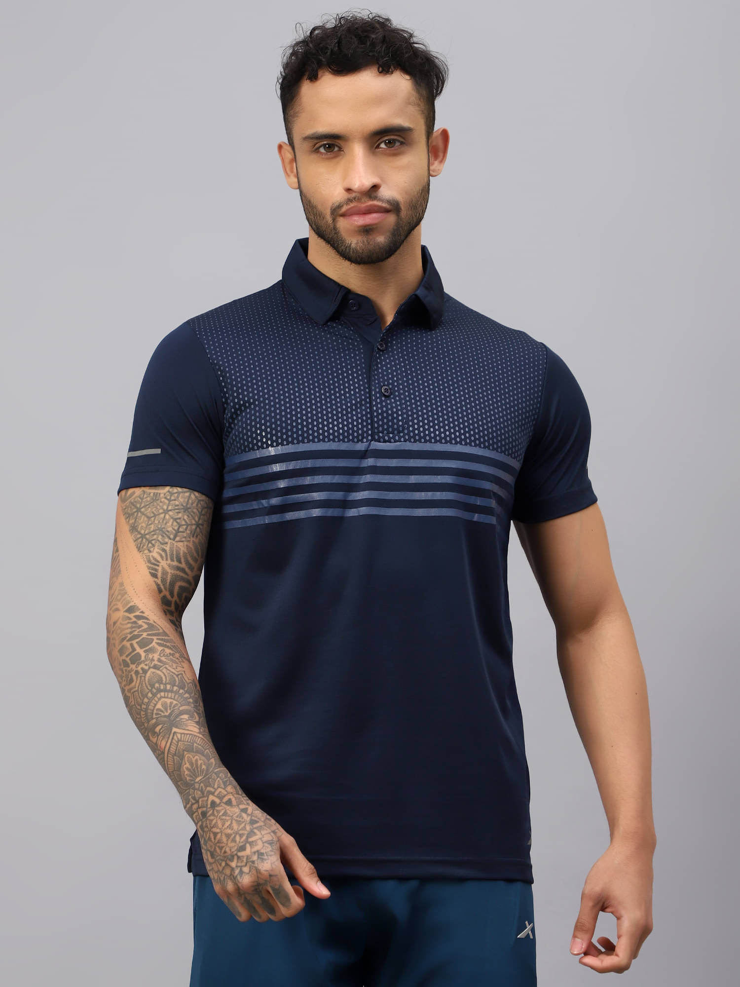     			Vector X Navy Polyester Regular Fit Men's Sports Polo T-Shirt ( Pack of 1 )