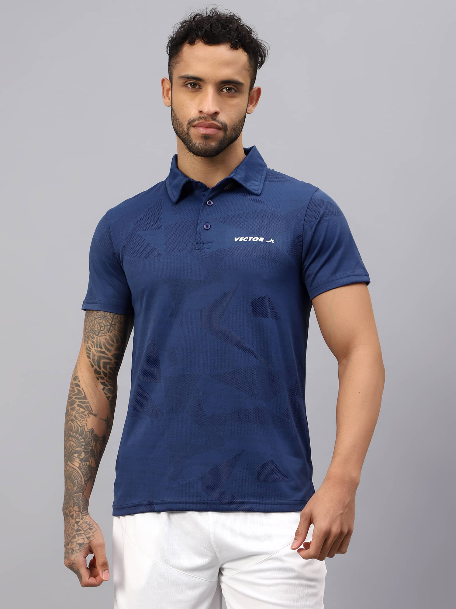     			Vector X Navy Polyester Regular Fit Men's Sports Polo T-Shirt ( Pack of 1 )