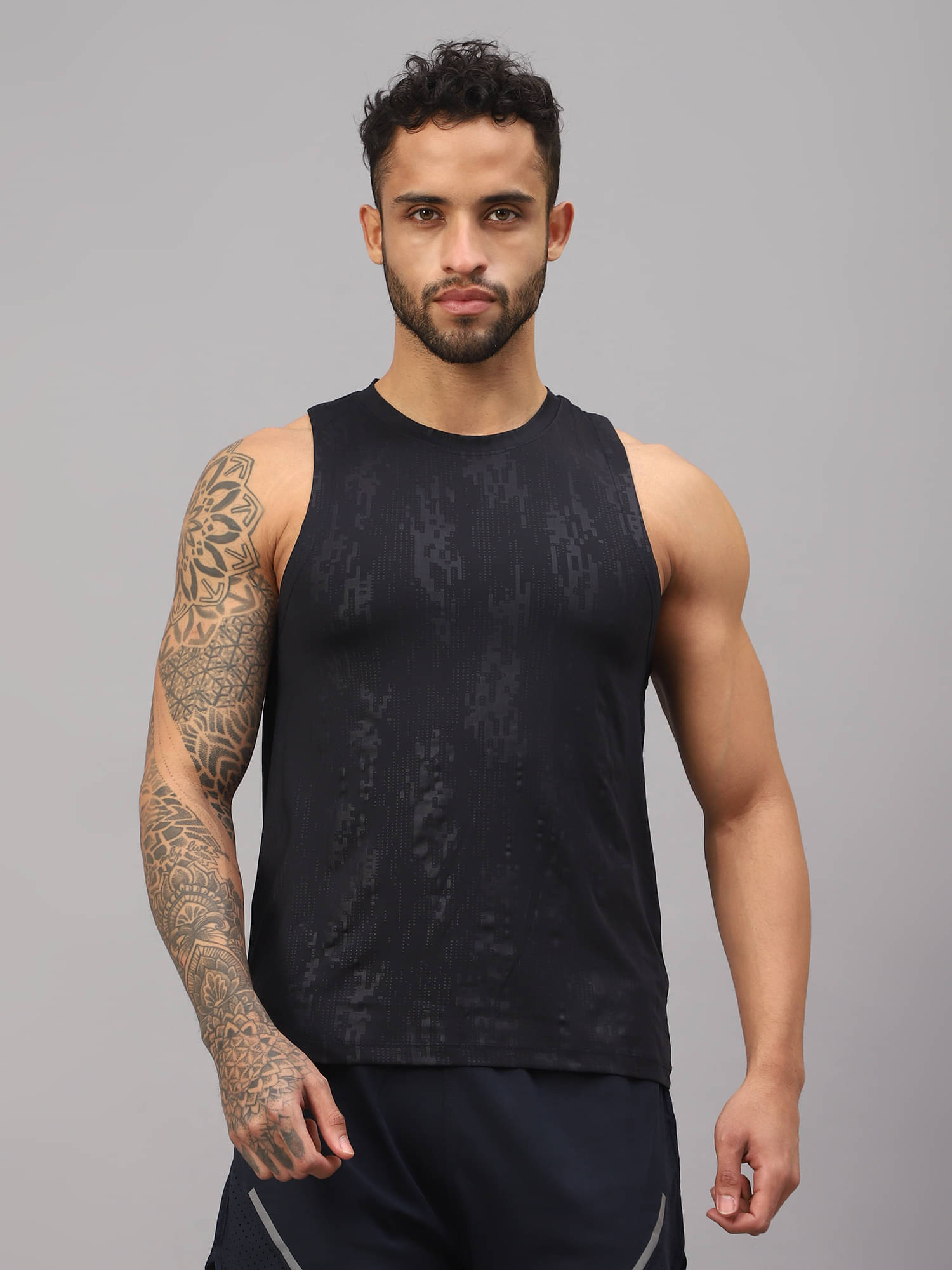     			Vector X Navy Polyester Regular Fit Men's Tanks ( Pack of 1 )