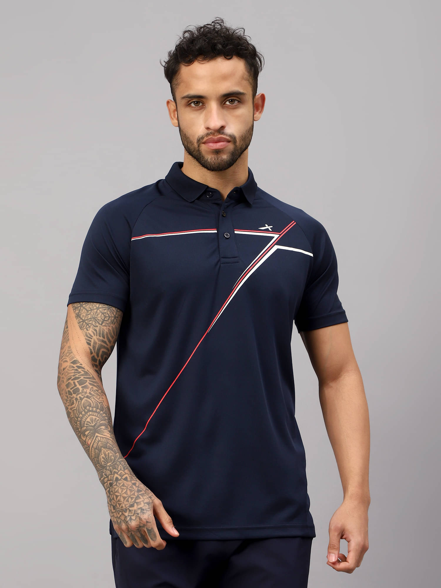     			Vector X Navy Polyester Regular Fit Men's Sports Polo T-Shirt ( Pack of 1 )