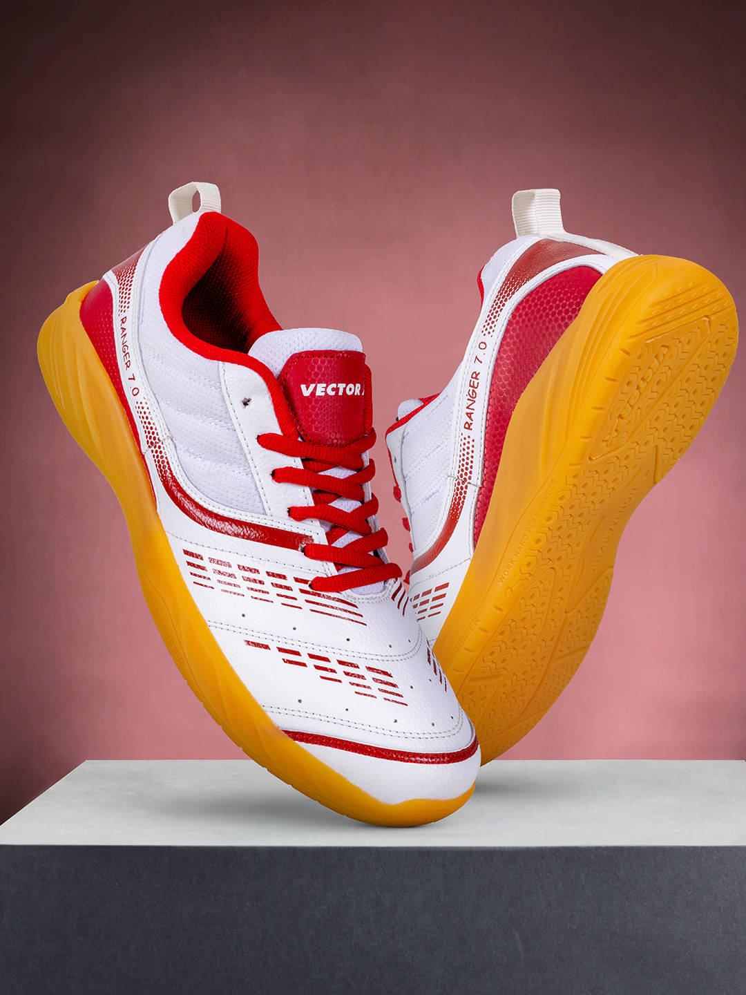 Vector X Ranger 7.0 White Indoor Court Shoes Vector X Ranger 7.0 White Indoor Court Shoes