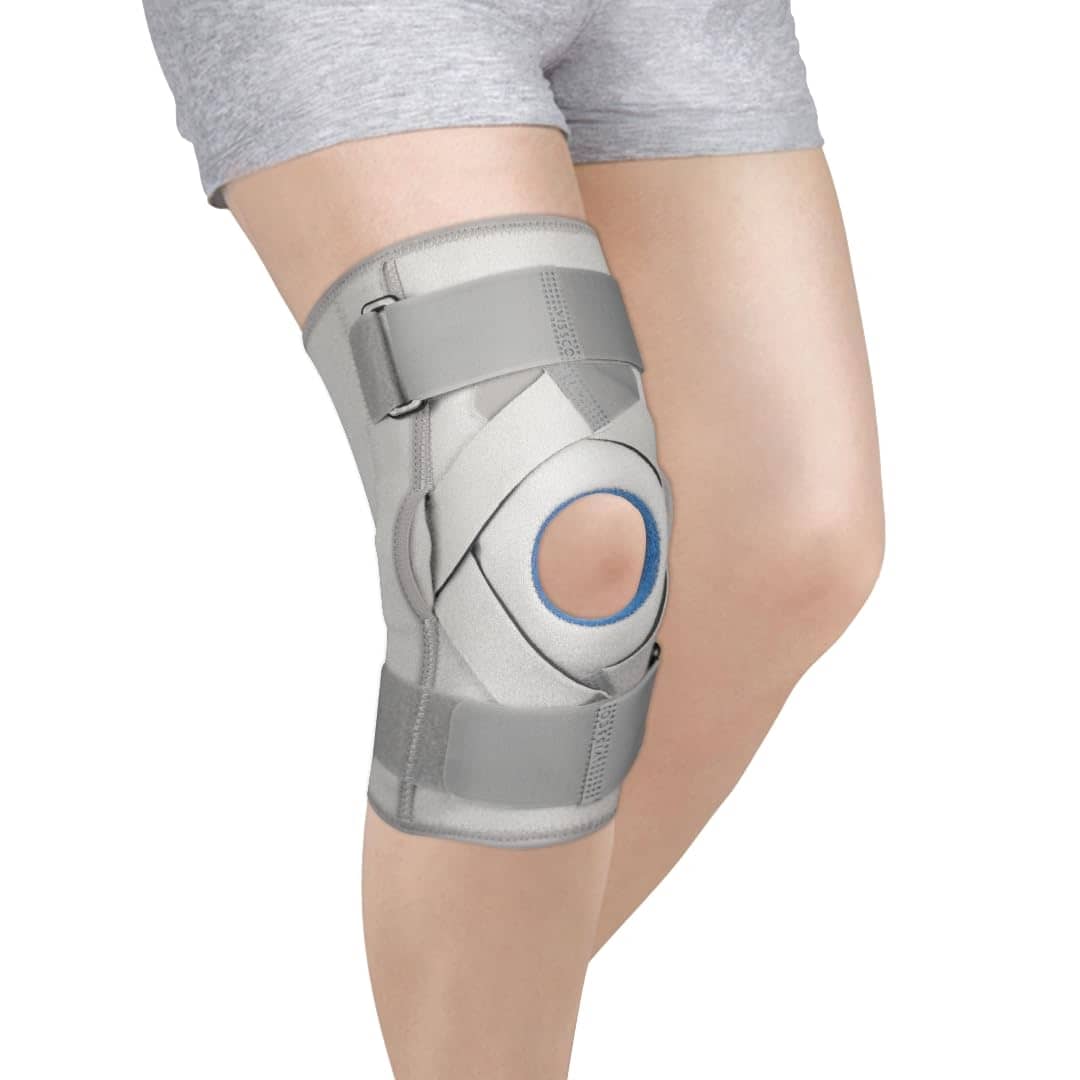 Vissco Unisex Hinge-Free Knee Braces Single Grey ( M - Size )