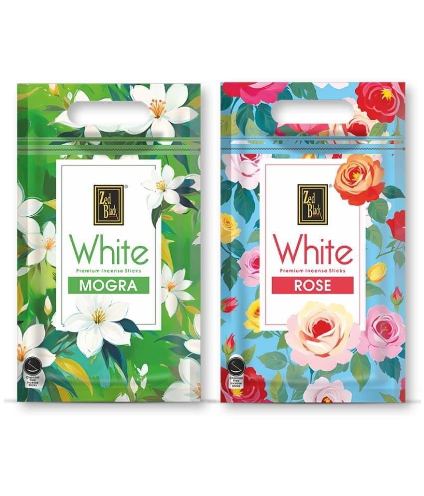     			Zed Black White Premium Incense Sticks Mogra and Rose (Pack of 2)