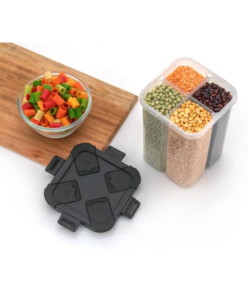 analog kichenware Dal/Pasta/Grocery PET Black Dal Container ( Set of 1 ) analog kichenware Dal/Pasta/Grocery PET Black Dal Container ( Set of 1 )