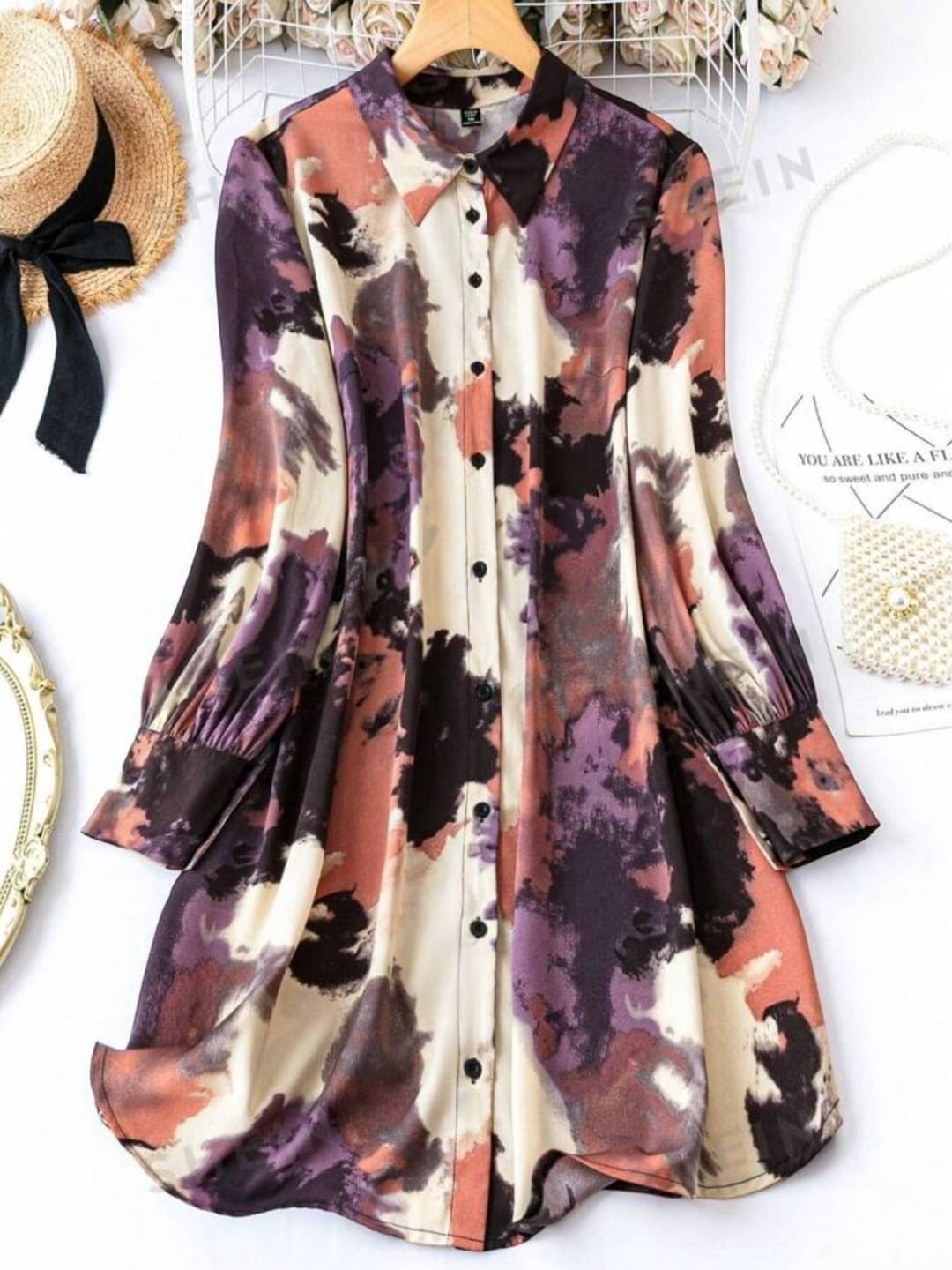     			gufrina Women Rayon Printed Fit & Flare Dress ( Brown )