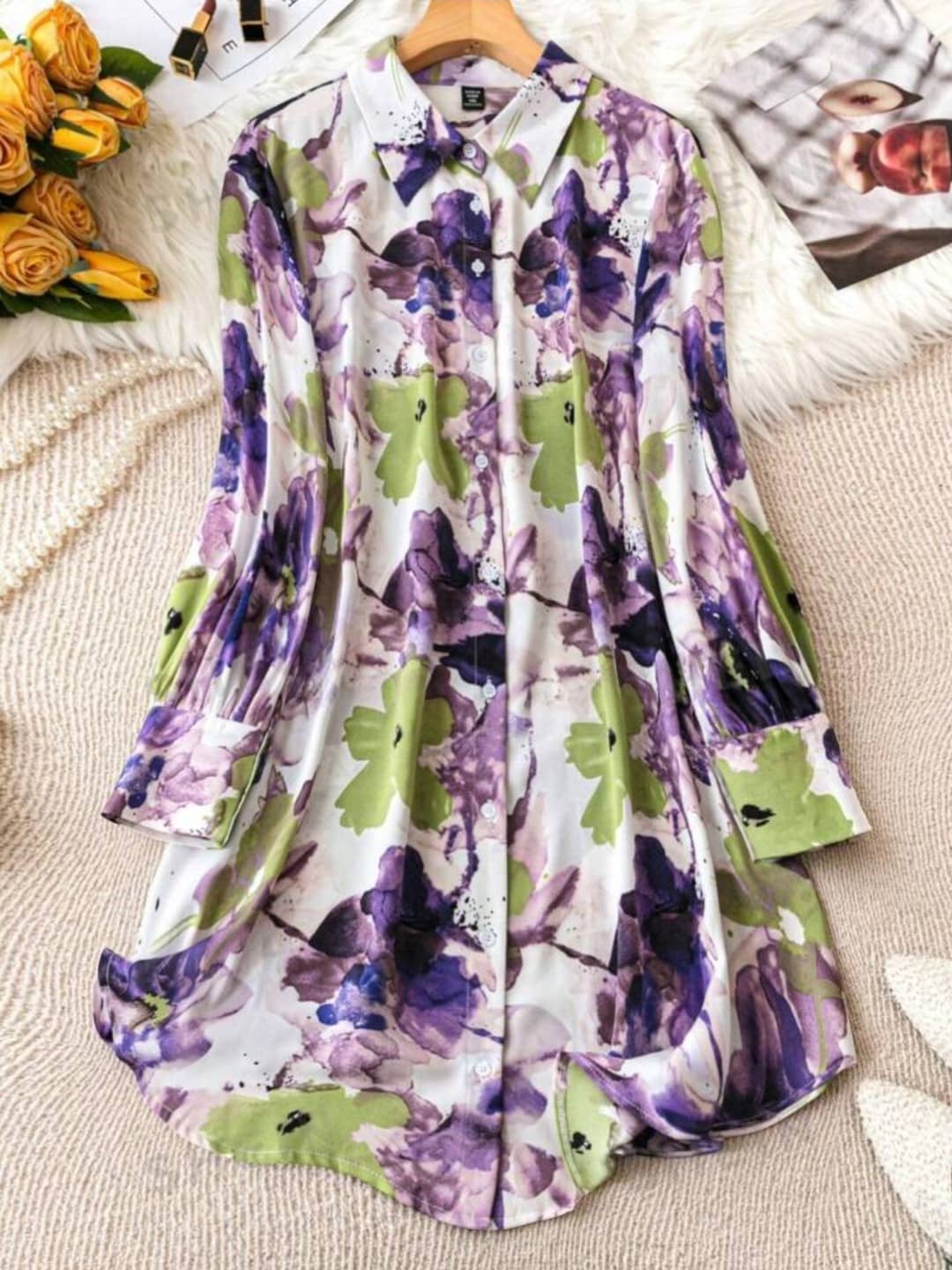 gufrina Women Rayon Printed Fit & Flare Dress ( White )