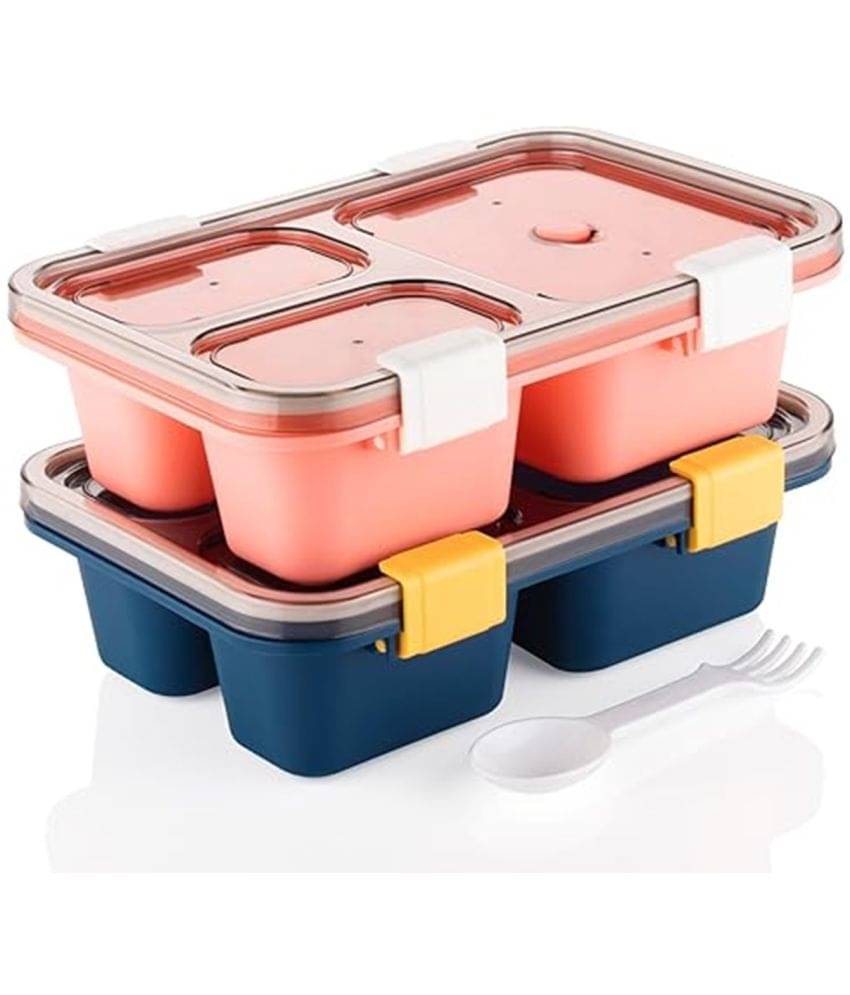 iview kitchenware 3 Compartment School/College Plastic Lunch Box 1 - Container ( Pack of 1 ) iview kitchenware 3 Compartment School/College Plastic Lunch Box 1 - Container ( Pack of 1 )