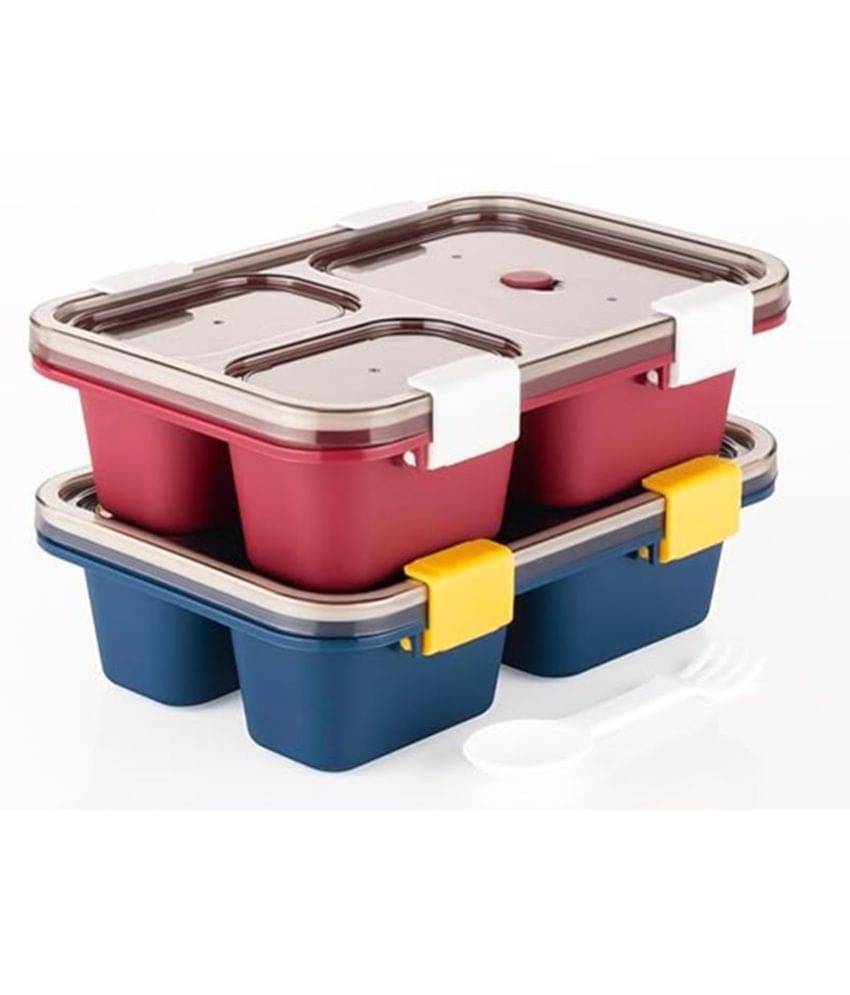 iview kitchenware 3 Compartment School/Office Plastic Lunch Box 1 - Container ( Pack of 1 ) iview kitchenware 3 Compartment School/Office Plastic Lunch Box 1 - Container ( Pack of 1 )