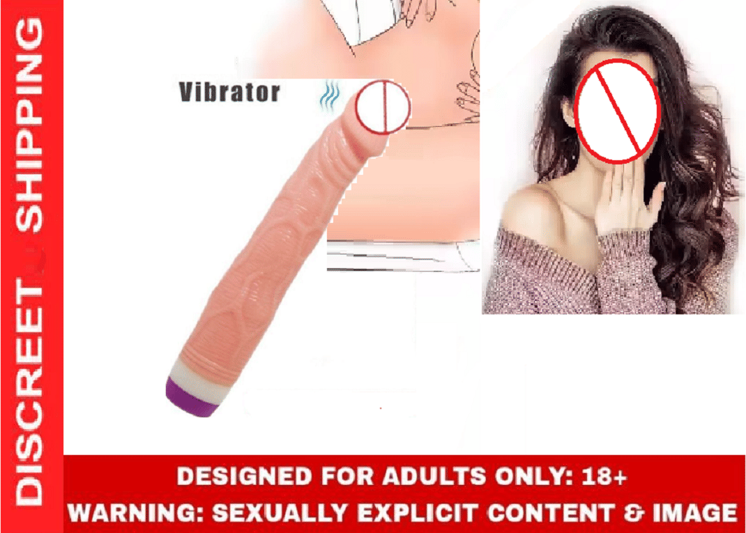 9" Long Skin Colored Vibrating Dildo For Sexy Girls Vagina G Vibrator-G-Sp*ot-Dildo-Rabbit-Female-Adult-Sex