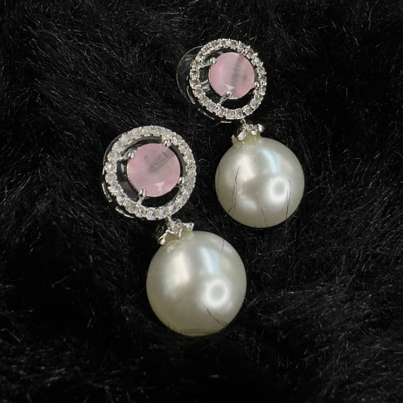 AKLINA Pink Danglers Earrings ( Pack of 1 ) - Earrings | Buy online on ZillyBuy