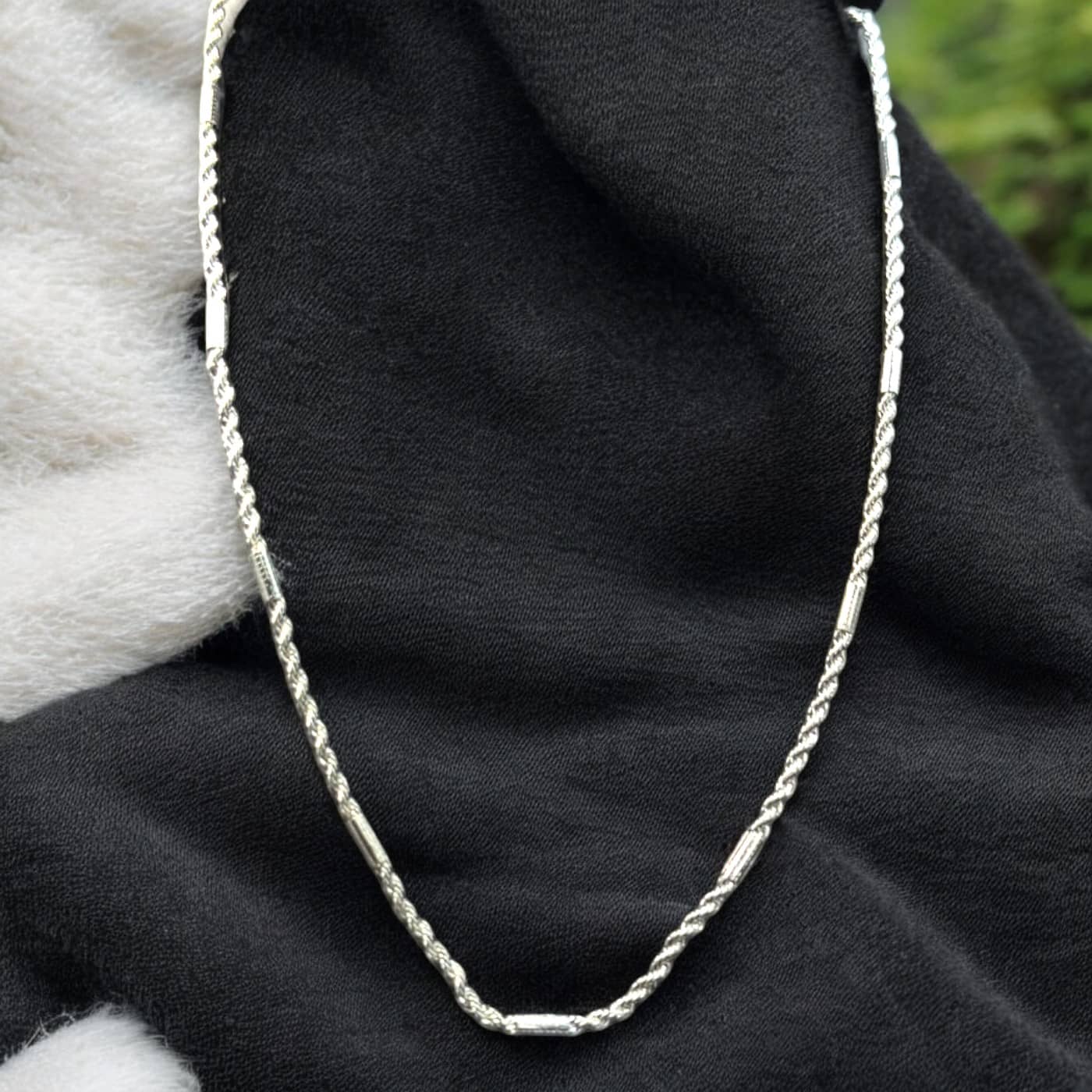 AKLINA Silver Plated Chain ( Set of 1 )