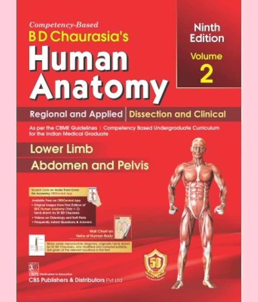 BD Chaurasias Human Anatomy 9ed Vol- 2 Regional And Applied Dissection & Clinical Lower Limb Abdomen and Pelvis 9th edition - Stationery | Buy online on ZillyBuy