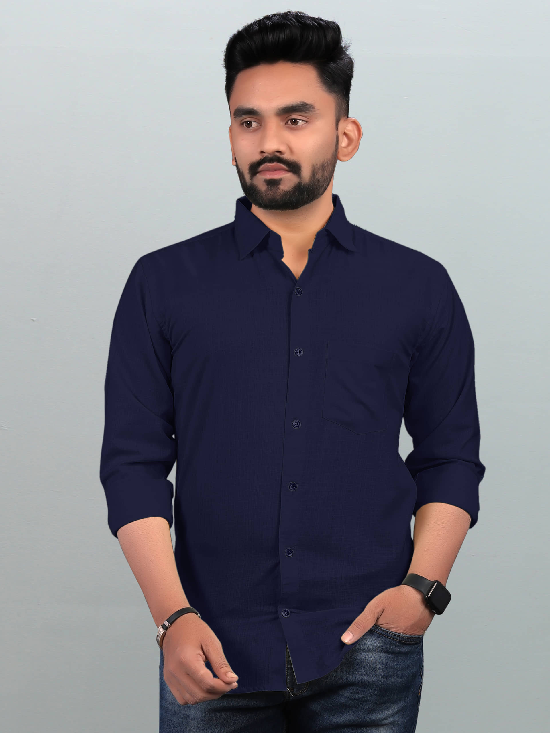 BOUGHT FIRST Cotton Blend Regular Fit Full Sleeves Men's Formal Shirt - White ( Pack of 1 )