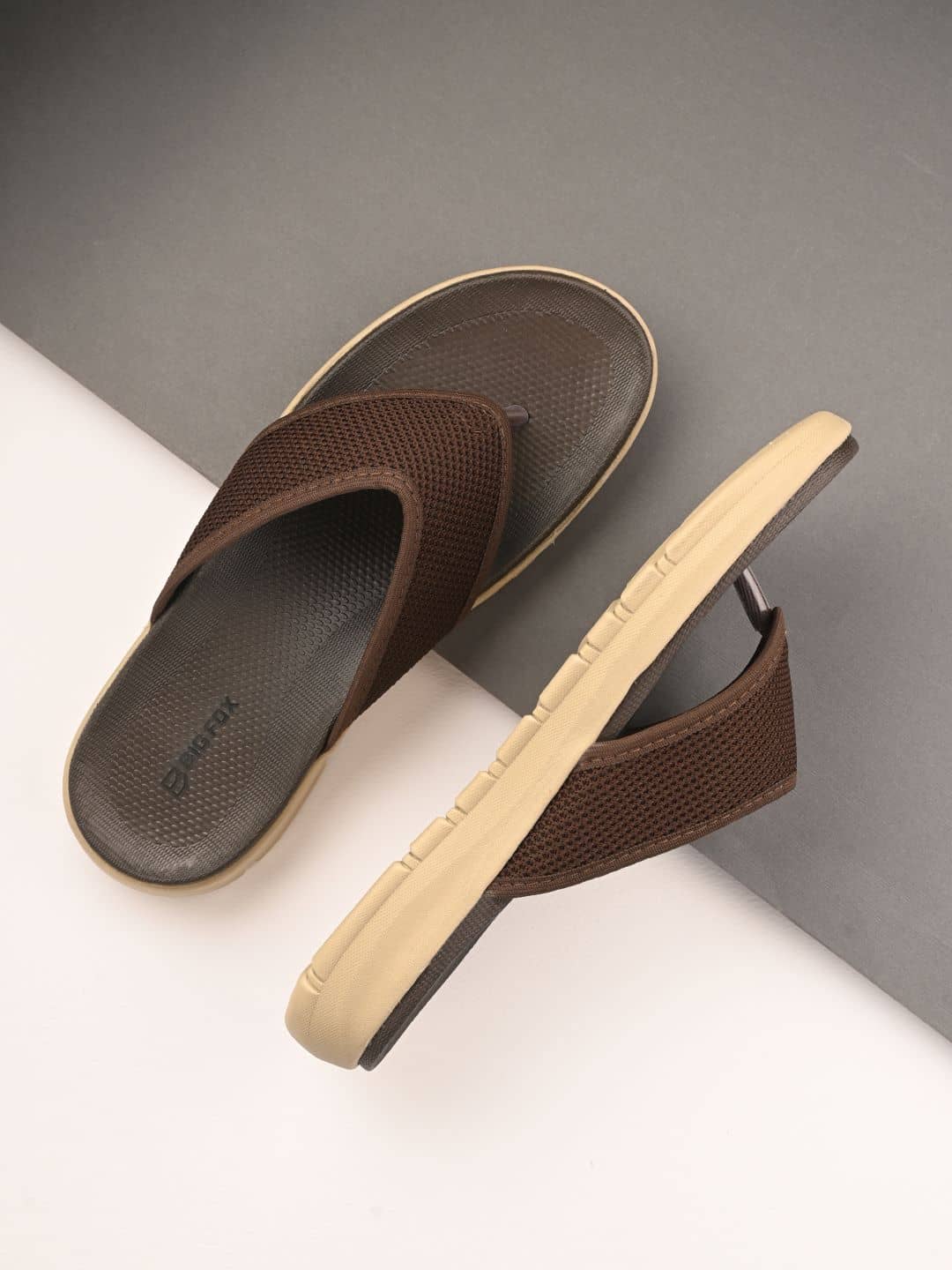 Big Fox Brown Men's Thong Flip Flop